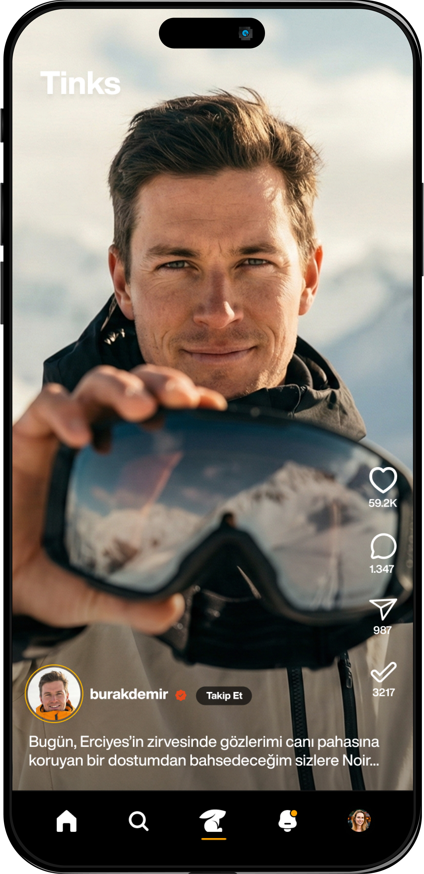 Evritink Tinks Akışı Arayüzü